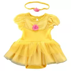 Baby Romper TUTU Vestido Com Headband Infantil Baby Princess Girl Roupas Tamanho 3-18M Cute Design Baby Dress Party Trajes - comprar online