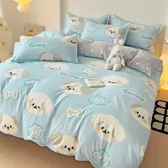 Egw-roupa de cama para menino e menina, jogo de cama com desenhos animados, cinza, leão, rosa, urso, fronha, impresso, casa, criança, 3pcs - comprar online