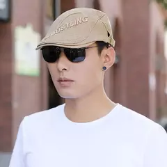 Chapéu de boina de algodão masculino, boina casual respirável de jornaleiro, boina de taxista, primavera, verão, outono - comprar online