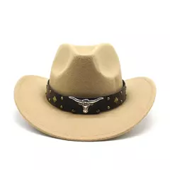 Mulheres e Homens Lã Ocidental Chapéu de Cowboy, Cavalheiro Senhora Jazz Cloche Sombrero Bonés, Tamanho Grande, Inverno, Outono, Novo, 2 - Wolf Magazine