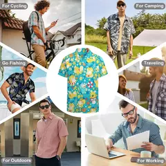 Camiseta havaiana masculina de manga curta, estampa de ovelha 3D, roupas de praia soltas, camisas grandes, verão - Wolf Magazine