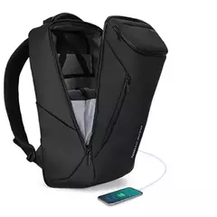 MARK RYDEN-Mochila Laptop para Homens, Espaçosa Mochila De Viagem, Pendulares, COMPACTO PRO, 17";;VERDADEIRO;;"2 Main Pockets Black