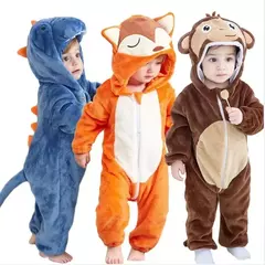 Macacão de flanela para bebés, Macacão Kigurumi, Macaco, Unicórnio, Vaca, Leão, Animal Cosplay, Pijama para 1 a 4 anos Crianças, Meninos, Inverno - loja online