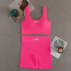 Conjunto de ioga feminino sem costura, roupas de treino fitness, sutiã esportivo, leggings de cintura alta, roupas sexy de ginástica em V profundo, roupas esportivas novas, 2024 - comprar online
