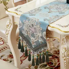 Toalha De Mesa Floral Bordada, Corredor De Mesa De Luxo Europeu, Placemats De Jantar Jacquard, Corredores De Café Em Casa - comprar online