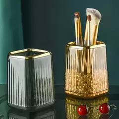 Imagem do Organizadores De Maquiagem De Luxo Desktop Cosméticos Escova De Armazenamento Caixa De Escritório Caneta Caso Make Up Brushes Organizador Batom Diversos Titular
