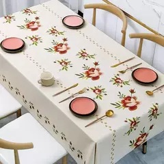 Imagem do Toalha De Mesa De Linho Simples Nórdico, Festa Em Casa, Casamento, Antifouling Table Mat, Decoração De Mesa De Jantar Retangular, Novo