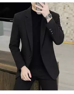 Blazer de Negócios Monocromático, Boutique Fashion Gentleman, Estilo Britânico, Casual Tudo Elegante, Negócios Confortáveis, Carreira Magra, Boutique na internet