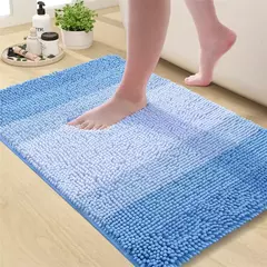 Imagem do Tapetes De Banheiro Olanly Chenille, Tapete de Banho Antiderrapante, Shaggy Macio, Super Absorvente, Grosso, Lavável à Máquina