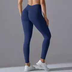 Imagem do Leggings de cintura alta sem costura para mulheres, calças justas femininas, push up, calça de ioga, ginásio Fitness, cintura V, esportes, 2022