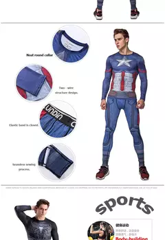 Rashguard super t-camisa masculina de manga longa compressão apertado fitness gym esportes impressão digital correndo agasalho herói jerseys na internet