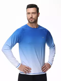 Camiseta de praia de manga comprida masculina, T-shirt Rash Guard, secagem rápida, desportiva, pesca, caminhadas, verão, UPF 50 Plus - Wolf Magazine