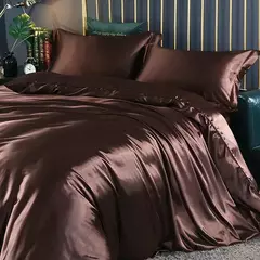 Conjunto De Cama De Luxo Com Capa De Edredão, 100% Seda, Duplo King e Queen Size, Conjuntos De Roupa De Cama, Kit De Capa De Cama, 4PCs - comprar online