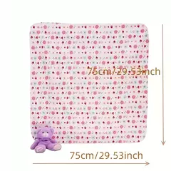 Cobertor de Flanela Supersoft Newborn, 100% Algodão, Cobertor de Bebê, Lençol de Bebê, Fraldas New Born, 76x76cm, 4 unidades por pacote