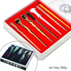 Imagem do Harry Potter Time Turner Ampulheta Emblema De Metal, Conjuntos De Anéis De Broche, Varinha Mágica De Quadribol, Chaveiro De Pedra Mágica, Colar Caixa De Presente