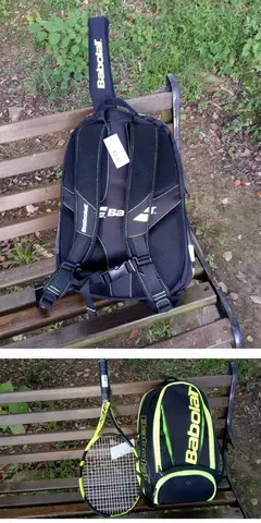 BABOLAT-Raquete de tênis e mochila Squash, 2 Raquetes, Wimbledon, Badminton Padel Raquete, Original - loja online