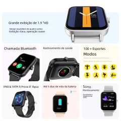 COLMI-P81 Ultra Smartwatch para Homens e Mulheres, Chamadas por Voz, Tela 1.9 ", Monitor de Saúde 24H, 100 Modos Esportivos, Smartwatch Bluetooth - comprar online