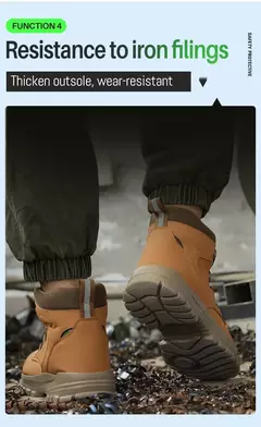 Botas de segurança impermeáveis para homens, Botas de trabalho em aço indestrutível, Anti-Smash, Resistente a facadas, Sapatos de motociclista - Wolf Magazine