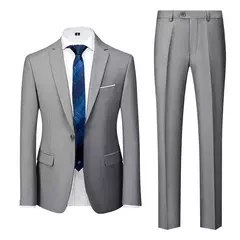 Conjunto de terno casual masculino de negócios, jaqueta masculina, blazers, calças, calças, colete, colete, moda, 2023 - loja online