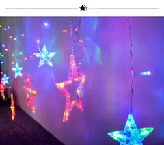 Impermeável LED Cortina String Fada Luz, Lâmpadas, Guirlanda, Piscando, Fada, Lua, Estrela, Ao ar livre, Jardim, Decoração de Natal, 220V, 3,5 m - comprar online