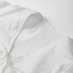 Camisas casuais de linho com renda para mulheres, oco, gola V, blusas de manga comprida, tops para senhora, streetwear, novo, primavera, 2022 - comprar online