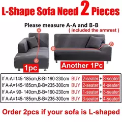 Tampa de veludo grosso do sofá para a sala de estar, tampa elástica, sofá de canto em forma L, estiramento, 1,2, 3,4 Seater - loja online