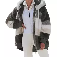 Casaco de capuz extragrande feminino com bolsos macios, streetwear quente, casaco solto, Lady Outerwear, outono, inverno, novo, 2023