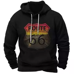 Homens e mulheres Route 66 3D Print Hoodies, moletons vintage, fatos de treino, roupas masculinas, moda - Wolf Magazine