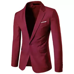Homens de negócios da moda blazers casuais terno fino ajuste noivo padrinho masculino ternos de casamento blazer jaquetas 9 cores XF001-B - comprar online