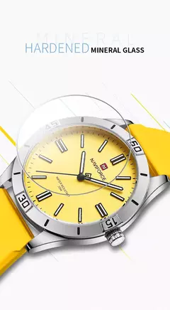Naviforce relógio de pulso feminino simples, pulseira de silicone impermeável, novo design, moda, para senhoras, 2024 - Wolf Magazine
