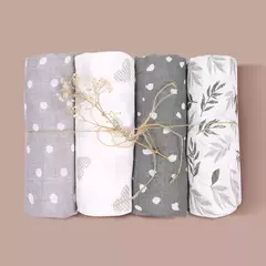 Elinfant-Rainbow Cor Musselina Swaddle Blankets, 100% Algodão, Recém-nascido Bebê Banho Toalha Envoltório, Gift Set Popular, Bambu, 4Pcs na internet