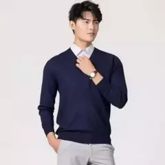 Pulôver de caxemira masculino, suéter clássico de algodão quente, camisa para outono e inverno, 2022 na internet