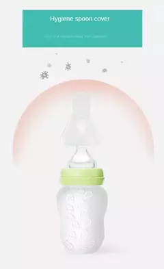 Baby's BPA Free Toddlers Training Feeding Colher de silicone macio ponta forma alimentador de mamadeira Gadgets de bebê Utensílios de bebê - Wolf Magazine