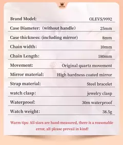 OLEVS-Relógio de pulso impermeável para mulheres, luxo, marca superior, elegante, moda, dourado, original, simples, quartzo, senhoras - comprar online