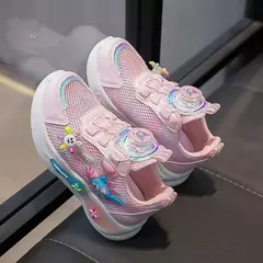 Desenhos animados infantis Anime Kuromi calçados esportivos, malha, fofo, moinho de vento, casual, botão rotativo, tênis, meninas, crianças, moda - comprar online