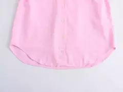 TRAF-Blusa Oxford de Algodão Single-Breasted Feminina, Camisa Manga Longa, Tops Chiques, Lapela, Roupa de Rua, Senhoras, Moda - Wolf Magazine
