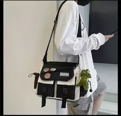 Nylon Crossbody Bolsas para Mulheres, Messenger Bag para Meninas, Sacos de Livros Escolares, Bolsas de Lona Jovem, Bolsa de Ombro, Harajuku Sac, Homens na internet