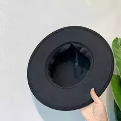 Chapéus de feltro chapéu de feltro de aba de lã decorado com fivela de cinto chapéus de feltro de lã retro boné de jazz inverno outono quente estilo britânico bonés de boater - loja online
