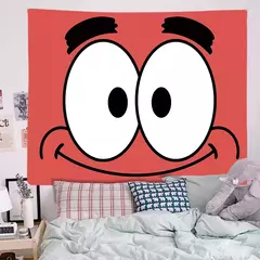 Lula Molusco Tentáculos Desenhos Animados Pano De Fundo, Tapeçaria Estética Quarto, Pendurado Na Parede, Decoração Do Quarto - loja online