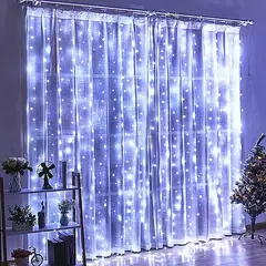 LED Curtain String Light para decoração de casa, feericamente guirlanda, usb remoto, férias, quarto, natal, ano novo, festa de casamento, 8 modos - loja online