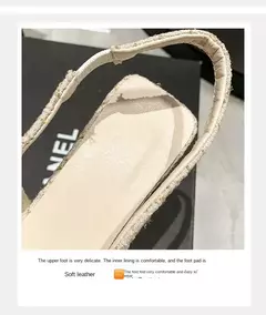 Sandálias de salto alto com sal marinho para mulheres, sapatos únicos com meia-cabeçada traseira oca, moda casual versátil na internet
