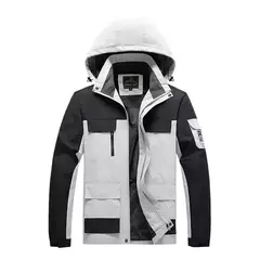 Jaqueta com capuz impermeável para homens, blusão ao ar livre, roupas esportivas, tamanho grande, campo, escalada, plus size, 5XL, 6XL, 7XL, 8XL - comprar online