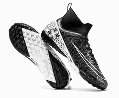 Botas longas de futebol para homens, grama infantil, TF, FG Training Soccer Shoes, tênis esportivos profissionais, tênis de futebol ao ar livre