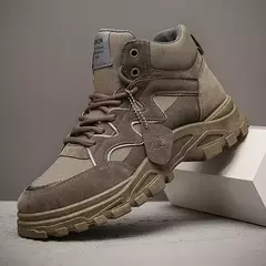 Imagem do Bota de tornozelo de motocicleta masculina, Botas de cowboy de alta conforto, Botas curtas resistentes ao desgaste, Moda, Inverno