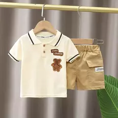 IENENS-Conjuntos de roupas infantis para bebês, camisa polo e shorts de manga curta, roupas casuais infantis para meninos, verão - comprar online