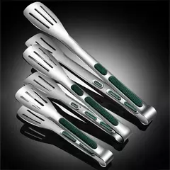 Pinças De Bbq Longo De Aço Inoxidável, Punho Antiderrapante, Clipe De Churrasco Frito, Braçadeira De Pão De Salada, Ferramentas De Cozinha, Clipes De Carne De Comida, 7 ", 9", 11";;VERDADEIRO;;"9 Inch - loja online