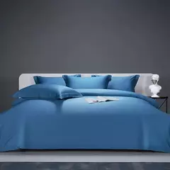 Imagem do Twin único duplo rainha rei conjunto de cama cor sólida 1000tc algodão egípcio conjunto capa edredão folha lençol fronhas