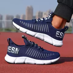 Tênis leves casuais para homens, sapatos esportivos respiráveis, tênis de corrida ao ar livre, tênis de corrida
