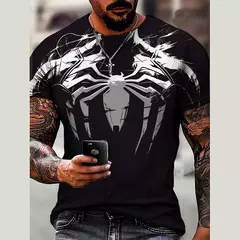 Camiseta masculina de manga curta de super-herói Marvel, top estampado em 3D, Tom e Hardy, festa masculina, verão - comprar online