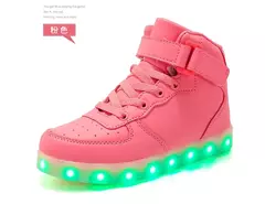 Imagem do USB LED Shoes com controle remoto para crianças e adultos, tênis luminosos com luzes, tênis para crianças, meninos e meninas, tamanho 25-42